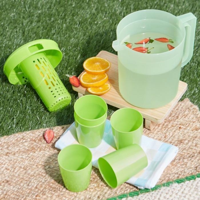 Cpm Annabelle Eskan Teko Air Set 5 Pcs Gelas Water Jug Infused Plastik