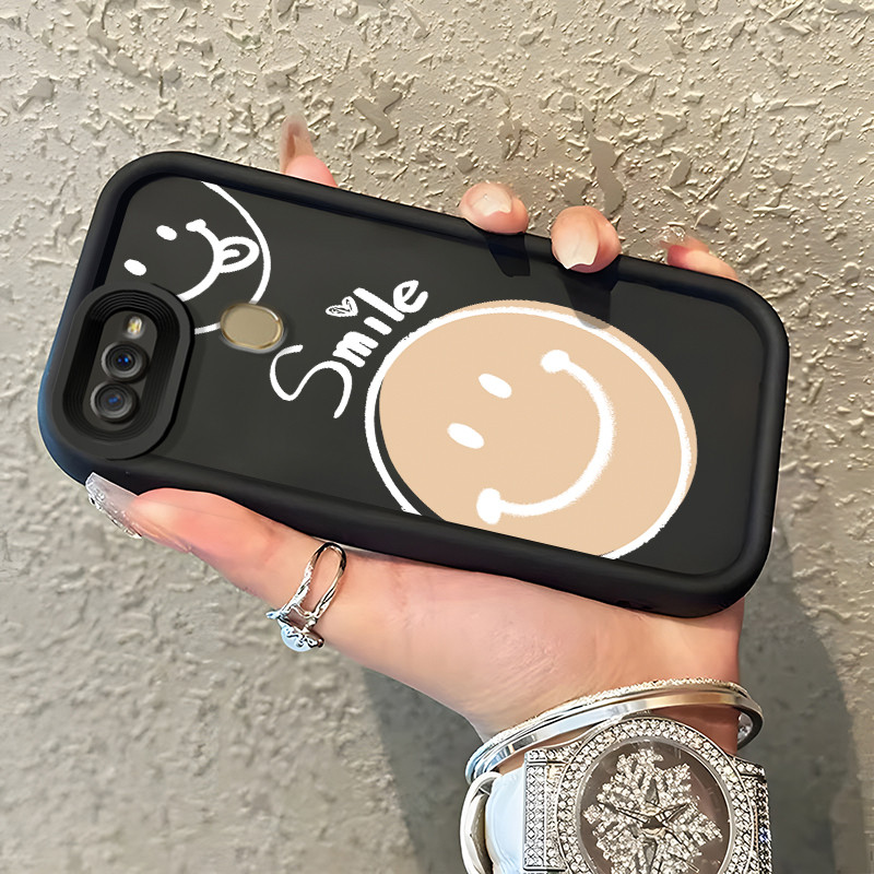 Casing Hp OPPO A7 OPPO A5s OPPO A12 OPPO A12S A11k Case Casing tas emosi senyum pola Kasus HP Tangga