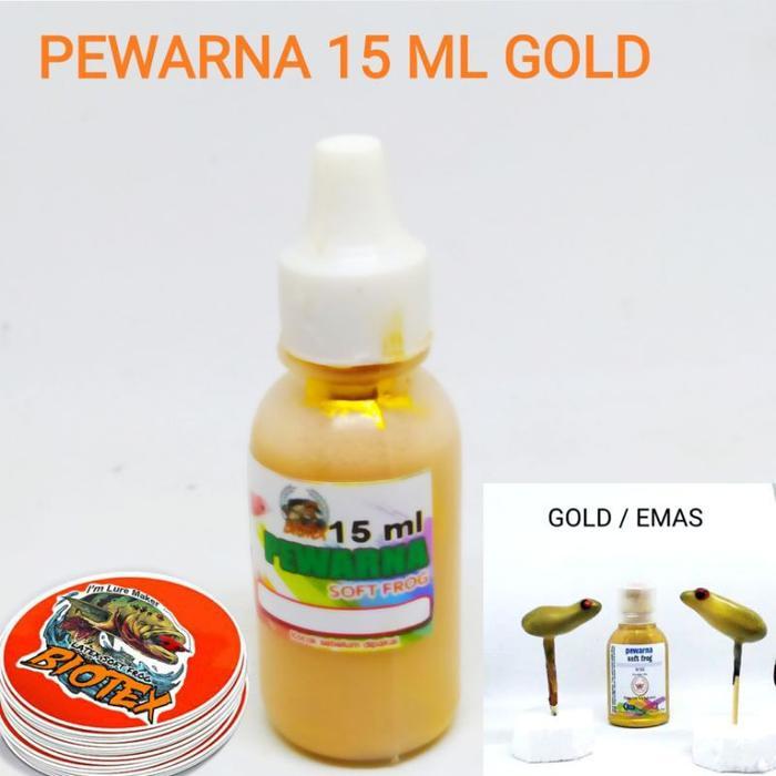 PEWARNA LATEKS SOFT FROG BIOTEX GOLD/EMAS UKURAN 15 ML