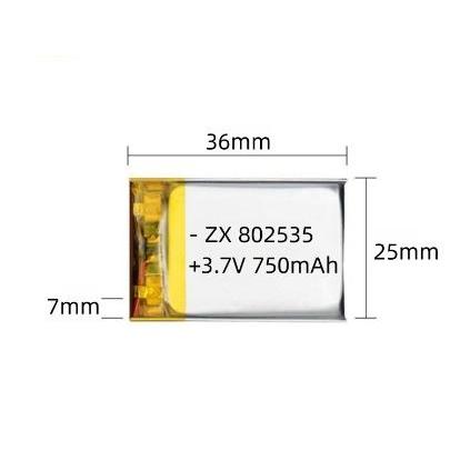 802535 Li Ion 3.7V 750Mah Protection Baterai Charge Mp3 Mp4 Gps - Shure Hardwell