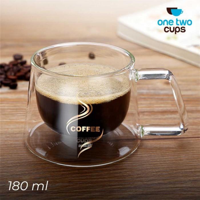 SALE Cangkir Kopi Anti Panas Double-Wall Glass Dome 170ml Termurah