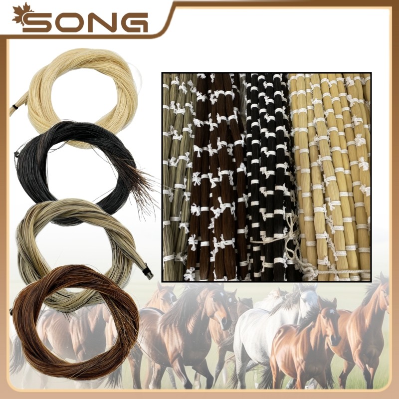 150g natural Siberia Horsehair HorseTail for violin viola cello bass erhu bow hair horse tail Violin