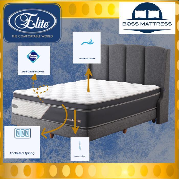 Elite Springbed Royal Estima Ultraflex Lfk Latex ( Hanya Kasur ) 90X200 100X200 120X200 140X200