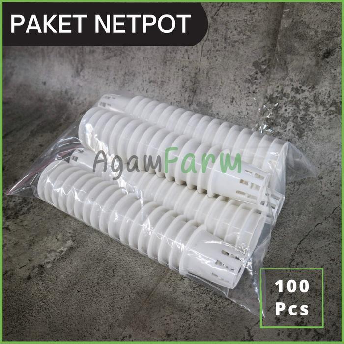 Netpot hidroponik 5cm Putih Paket 100pcs Netpot hidroponik 5 cm putih Netpot hidroponik putih