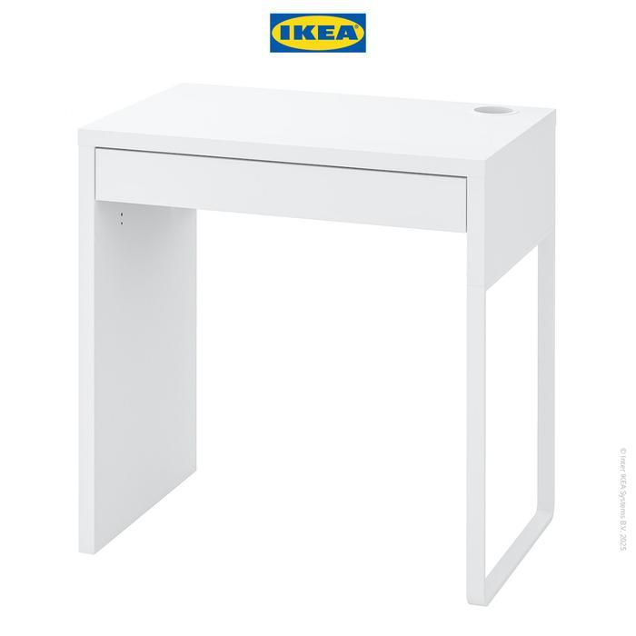 Ikea Micke Meja Kerja Dengan Laci Putih 73X50 Cm Original