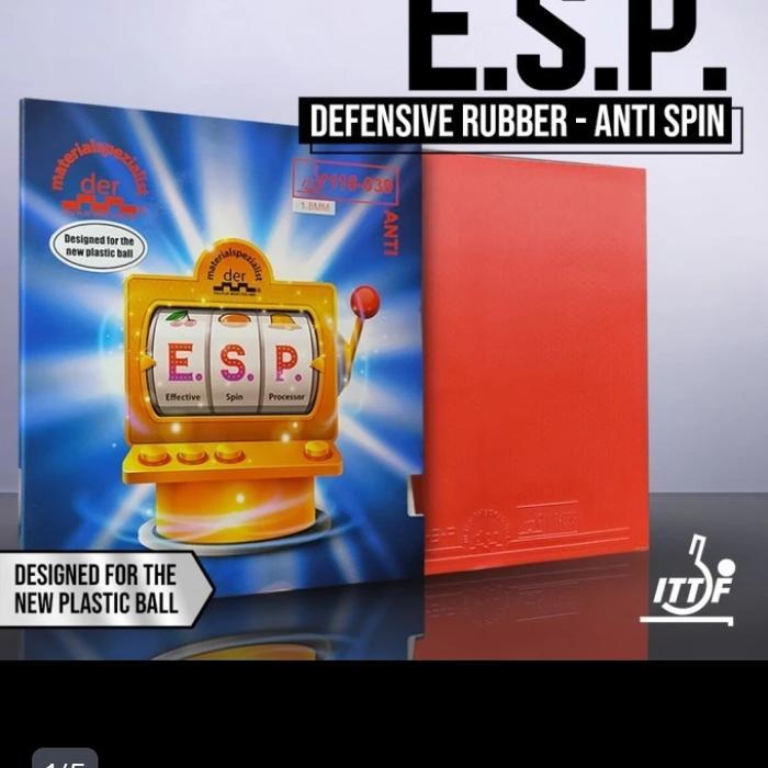 Karet Bat Tenis Meja Pingpong Der Materialspezialist E.S.P ESP Anti Spin Original