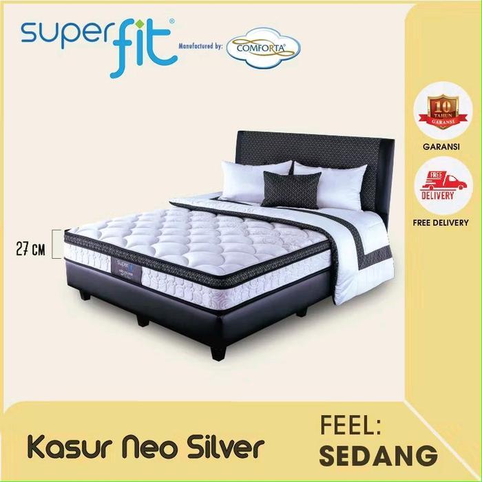 Comforta-Superfit By Comforta Springbed Neo Silver Fullset - SET, 100x200