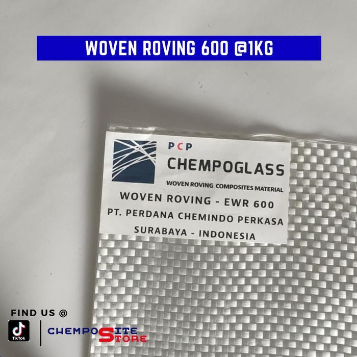 woven roving fiber glass / kain kasar / wr 600gr/m2 berat 1kg