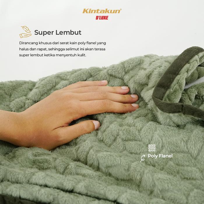 Kintakun Selimut Dluxe Luxury Ukuran 160 X 200 - Premium Chunky Blanket Aesthetic - Selimut Polos