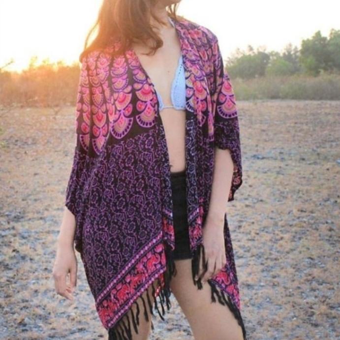 Baju Outercardiganoutwear Pantai Bali Mandala Ethnicetnik Fringe Outer