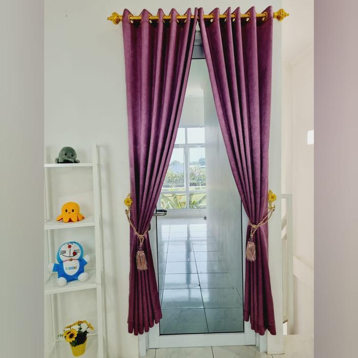 FMLY- Gorden Ruang Tamu - Hordeng Ruang Tamu Mewah - Korden Pintu Blackout Minimalis