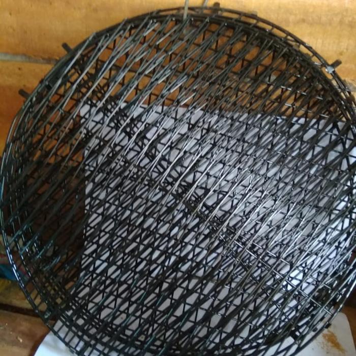 angsang tatakan kandang burung lovebird bulat besi