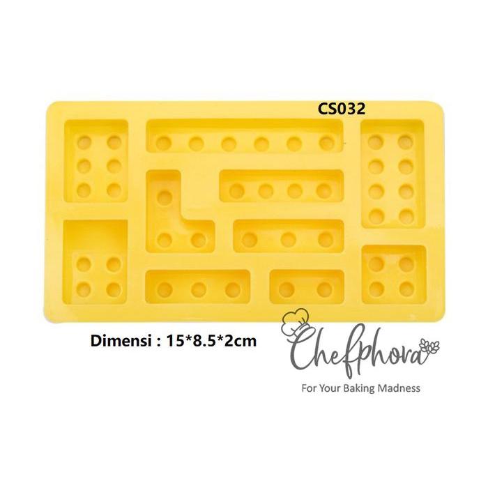 Cetakan Silikon Lego Cokat Jelly Pudding Clay Permen Balok Blok Block