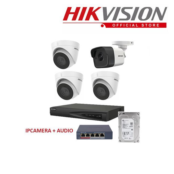 SIAPKIRIM PAKET IP CRA HIKVISION 4IPCAM AUDIO READY STOCK