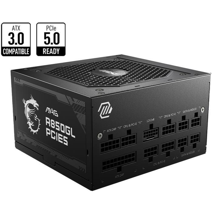 POWER SUPPLY PSU MSI MAG A850GL PCIE5 ATX 3.0 850W 80+ GOLD FULL MODUL