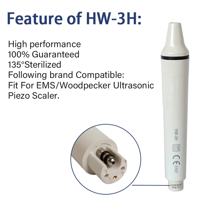 - Woodpecker Dental Ultrasonic Scaler Handpiece Dentistry Ultrasound