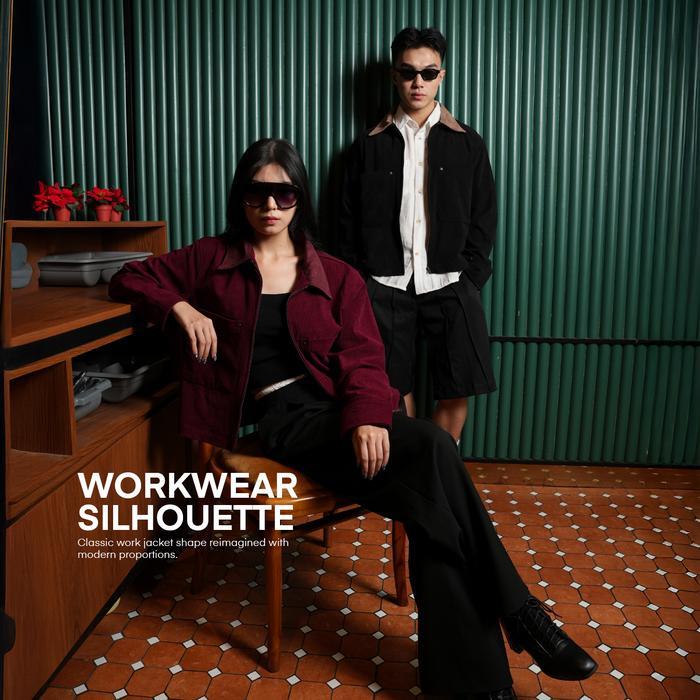 Corduroy Zipper Work Jacket