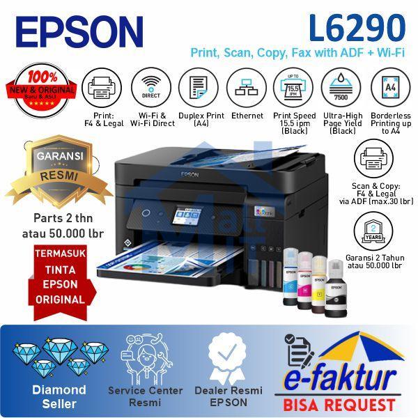 Printer Epson L6290 L 6290 L-6290 Pengganti L6190 Duplex, ADF MDN