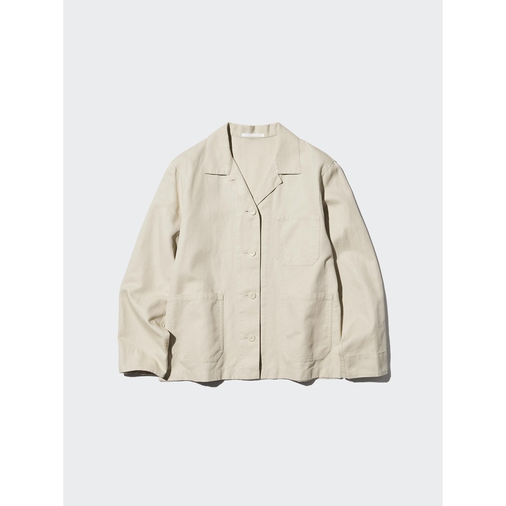 Uniqlo Jaket Coverall Linen Blend