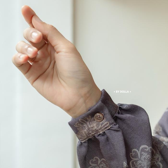 RELIGBANGET- By Dolla - Mazaya Blouse - Baju Kemeja Motif Muslim Wanita Nyaman Panjang