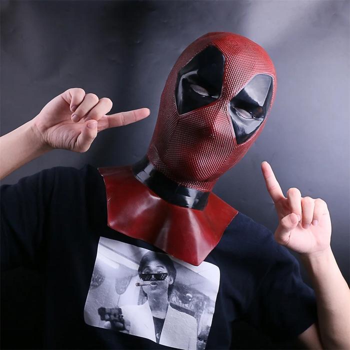 Topeng Deadpool Topeng Full Face Deadpool Masker Wajah Kostum Deadpool Kostum Haloween Face