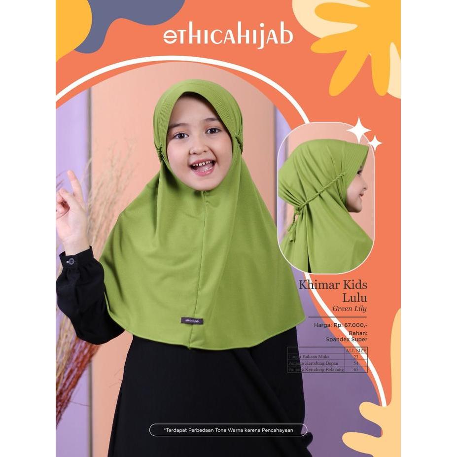 TERLARIS Cod Hijab Anak Khimar Kids Lulu by Ethica Hijab New Arrival Best Seller READY STOCK