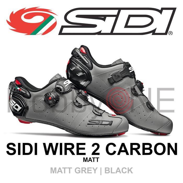 ORIGINAL Sidi WIRE 2 CARBON MATT Road Shoes - MATT GREY READY STOCK