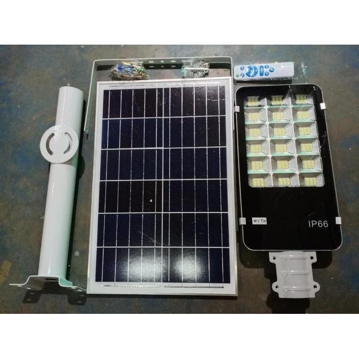lampu PJU solar 2 in 1 100w lampu jalan LED solar panel + papan solar