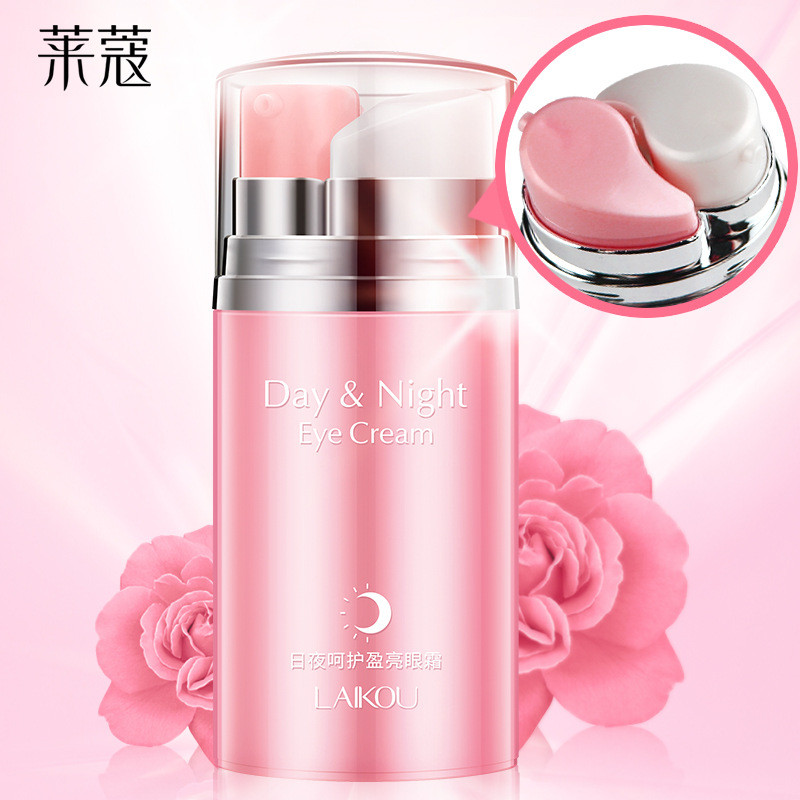 Laikou Day Night Eye Essence Cream Facial Anti Puffiness Dark Circles Brighten Moisturizing Firming