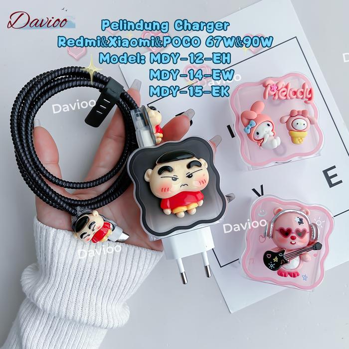 Pelindung Charger REDMI&XIAOMI&POCO 67W&90W Set 5 Item Pelindung Kepala Charger&Kabel Untuk Charger