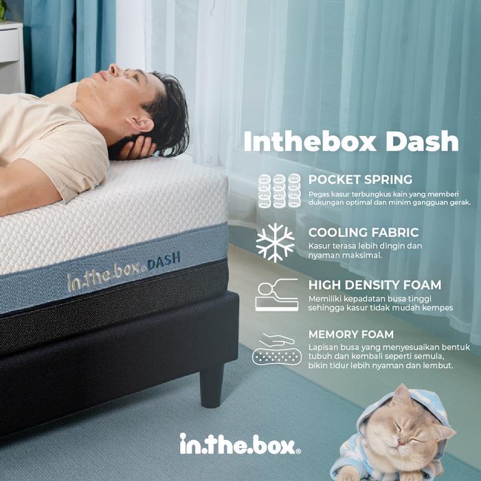 [Free Kasur Lipat] Kasur Dingin Spring Bed Orthopedic In The Box Dash - Free Bantal & Free Bed To Go
