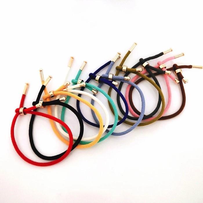 News Gelang Tali Wanita Gelang Tali Serut Wanita Untuk Charm Liontin Huruf Emas