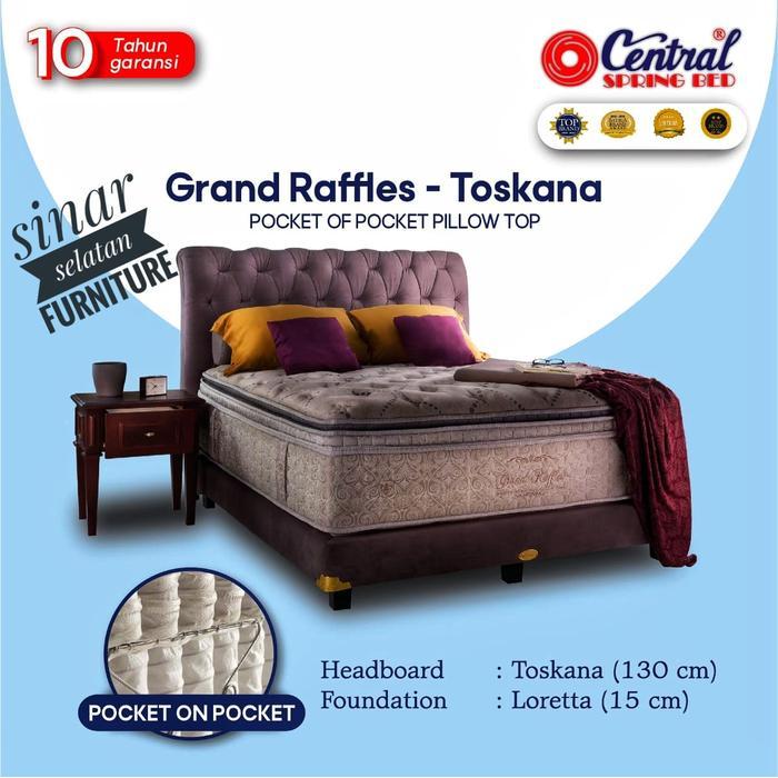 Kasur Central Spring Bed Grand Raffles Bed Set 160