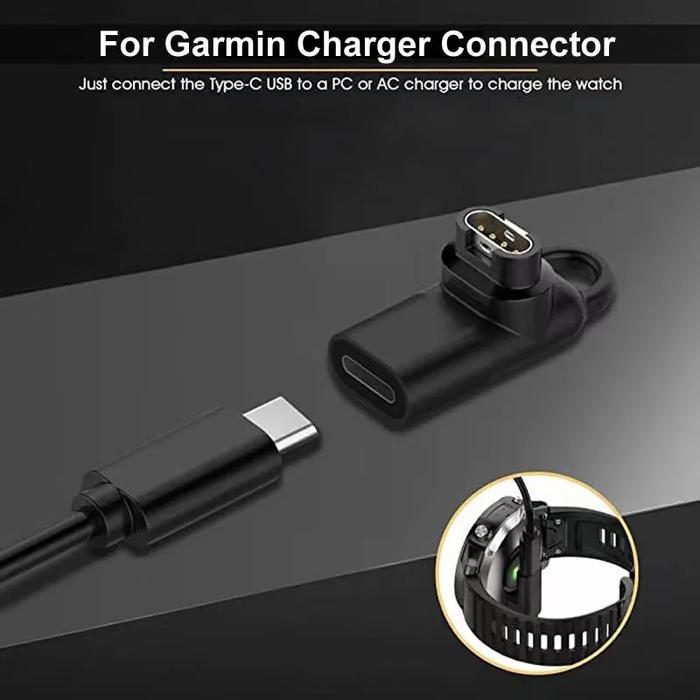 wpoy0- Adaptor Charger Garmin Watch Type C Port Charger Adaptor Jam Garmin