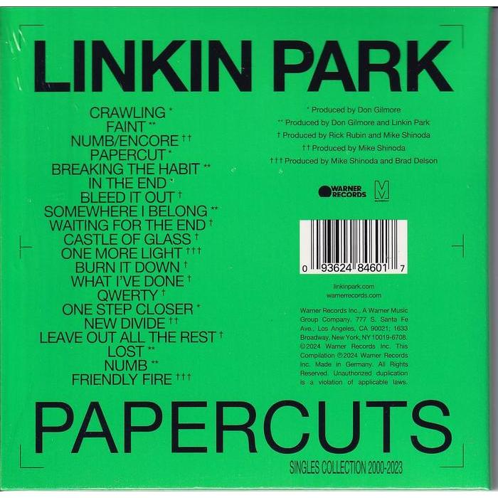 Cd Linkin Park - Papercuts Original
