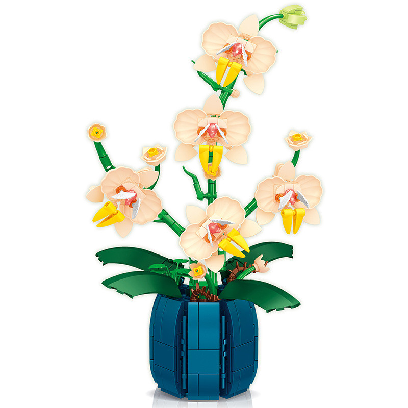 Bunga Lego DIY Set Bunga Anggrek Abadi Mainan Edukasi Hadiah - Plastik ABS Kecil 606pcs / 616pcs - U