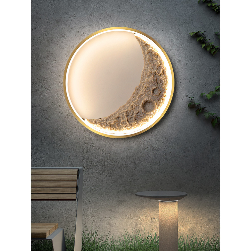 Moon Wall Lamp Modern Simple Bedroom Living Room Background Wall