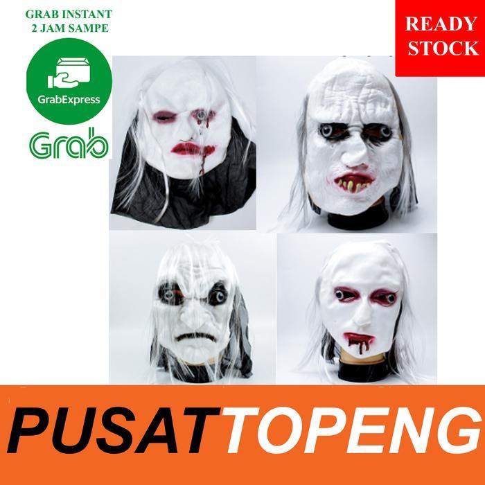 topeng acara halloween zombie kuntilanak hantu putih