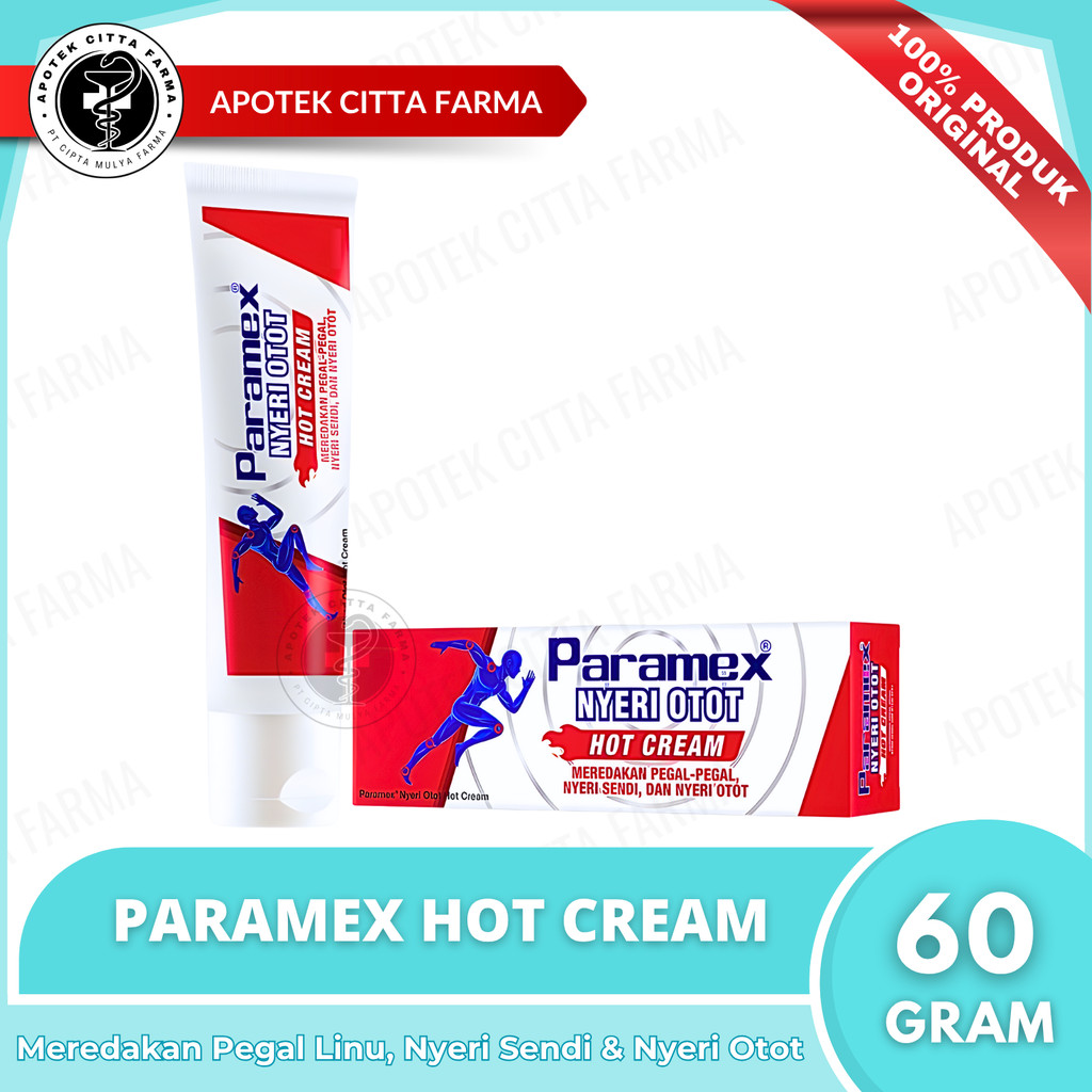 Paramex Nyeri Otot Hot Cream 60 g - Meredakan Nyeri Otot & Nyeri Sendi