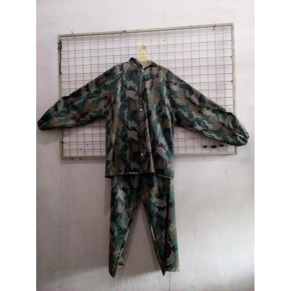 Agen Grosir Jas Hujan Penguin Army Doreng Xxl Jaket Celana Pvc