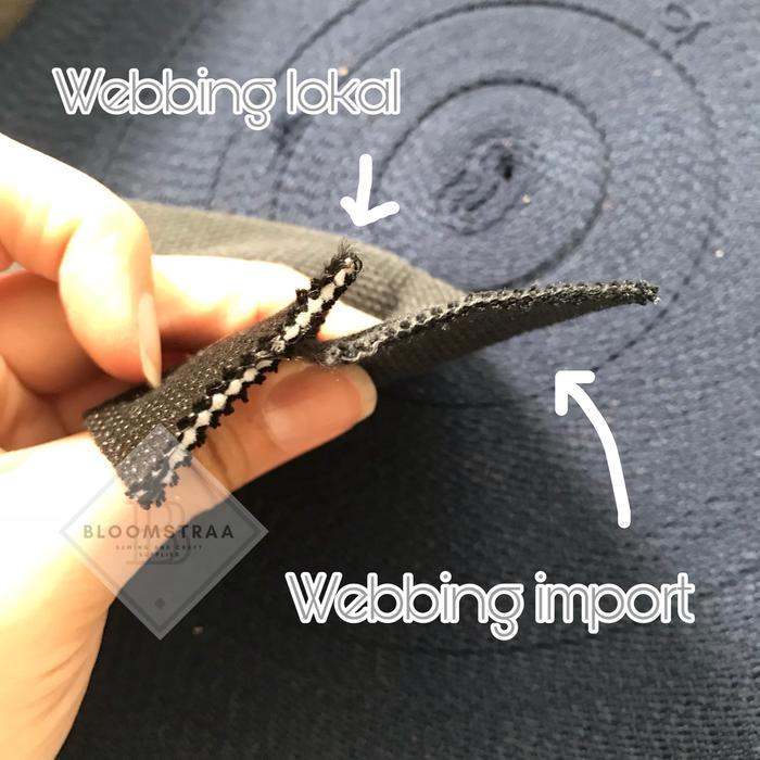 XXTOOL- Webbing Katun Import 2.5Cm (5 Meter) 25Mm Cotton Webbing Impor 2.5