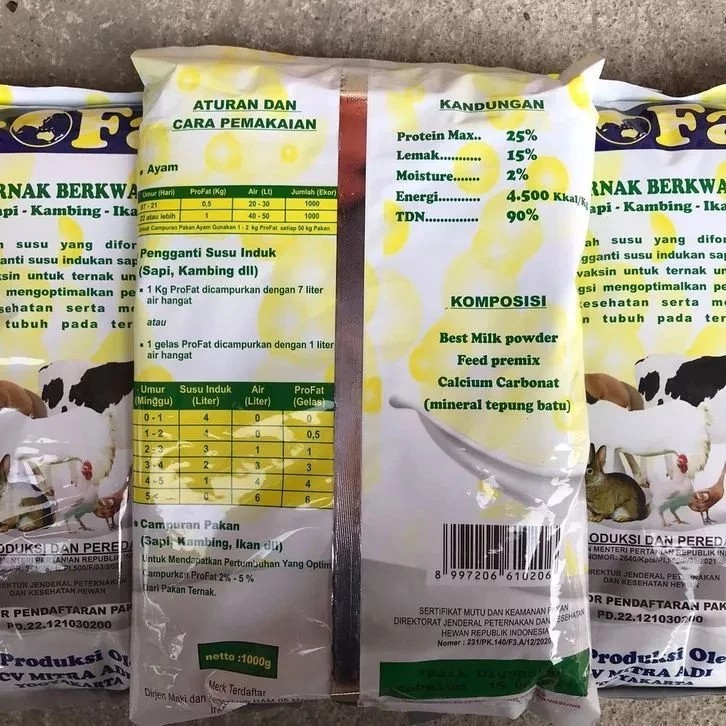 PROFAT Susu Ternak Berkualitas 1 Kg paket susu profat plus dot SUSU PROFAT SUSU TERNAK & UNGGAS SAPI