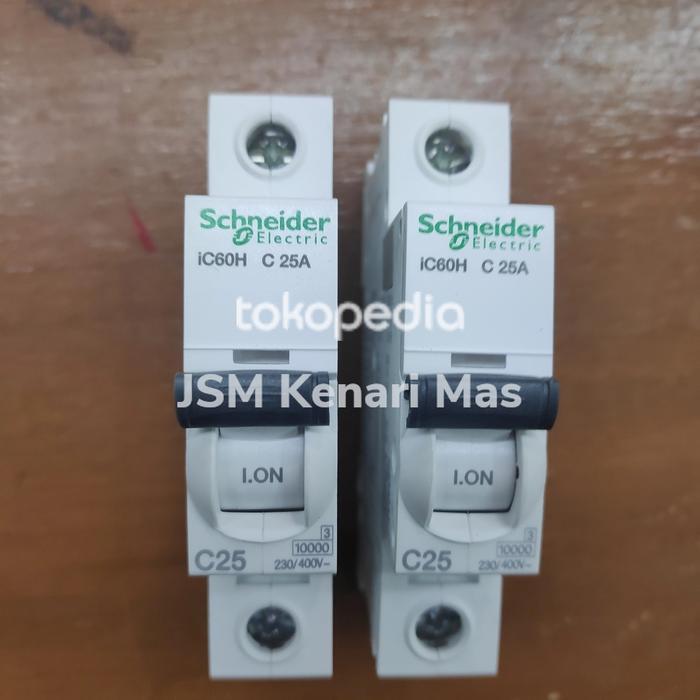 New Mcb Ic60H 1P 25A Schneider 10Ka Murah Terlaris