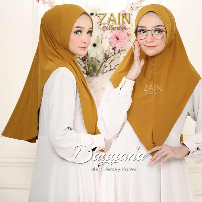 dowg- Zain - Hijab Polos Dayyana M Kerudung Bergo Jersey Jilbab Nyaman Di Pakai By Zain