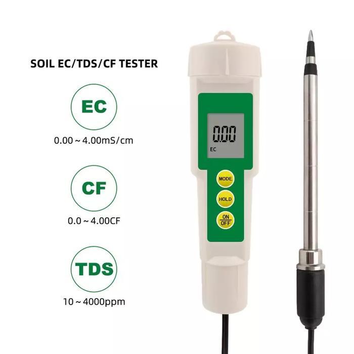 EC-3185 Waterproof EC/TDS/CF Meter Untuk Tanah