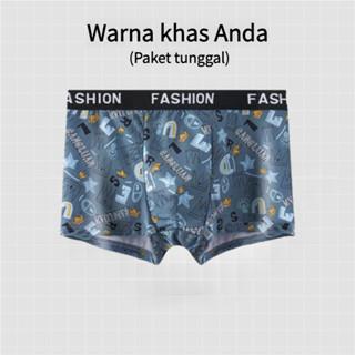 mguf- Vimisu Celana Dalam Boxer Pria Icesilk Motif Fashion Lembut Seamless Sport Bahan