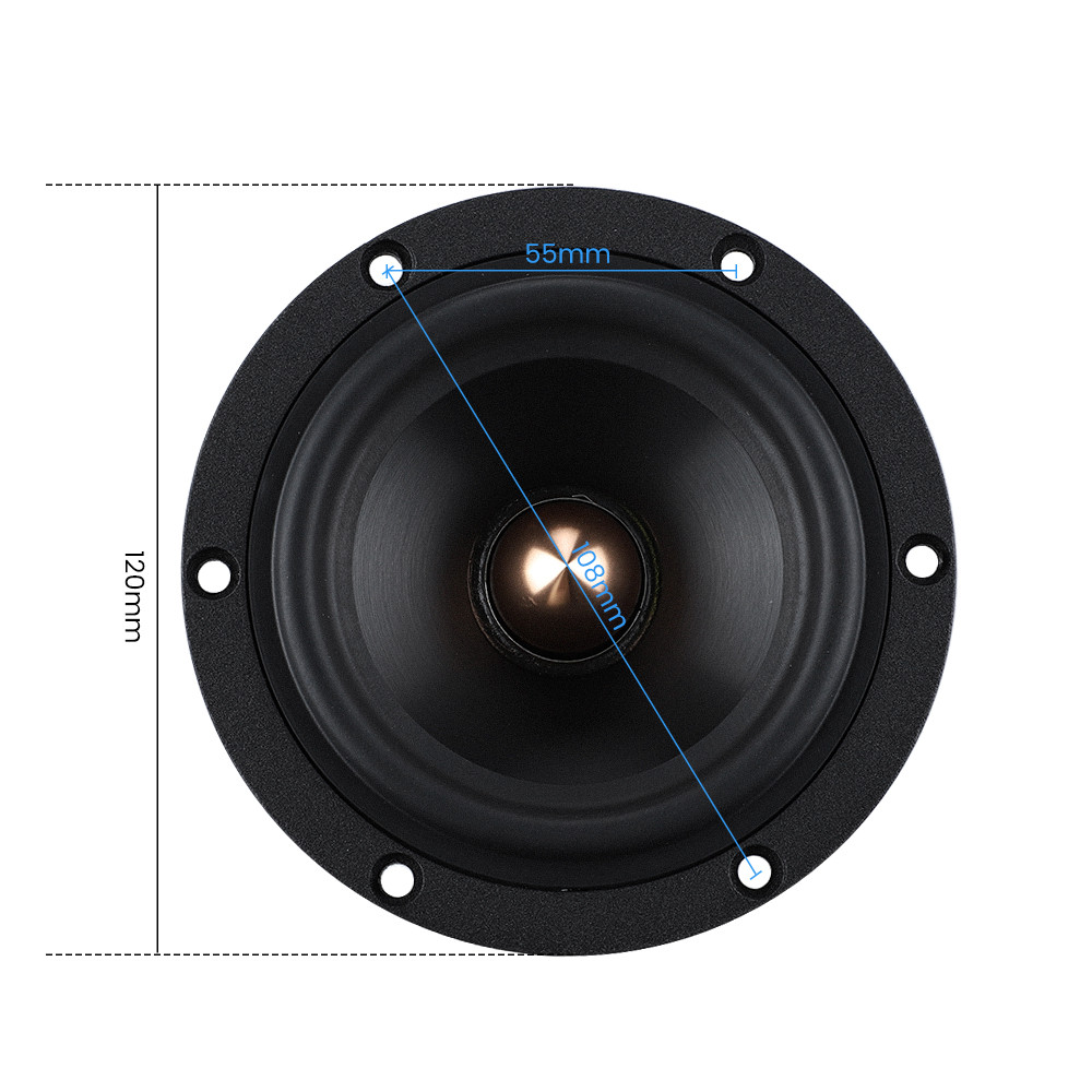 Aiyima 1Pcs 4 Inch Midrange Bass Speaker 4 8 Ohm 50W Home Theater