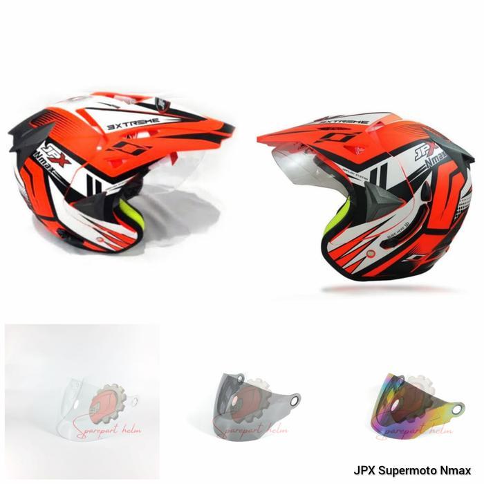 yng9- Kaca Helm Jpx Supermoto Nmax Visor Helm Jpx Supermoto Nmax
