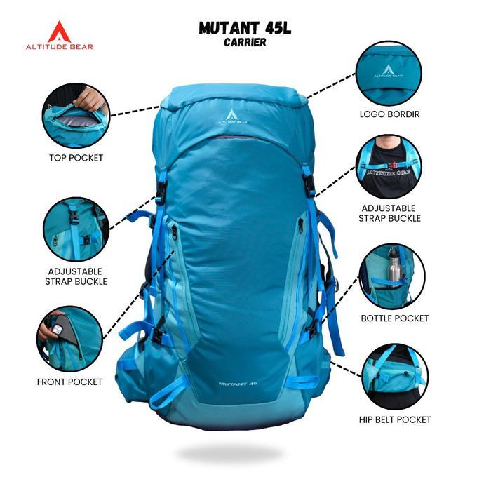 Eiger Adventur'e - Altitude Gear Mutant Tas Gunung Ransel Carrier 45L Keril Pria Wanita Outdoor