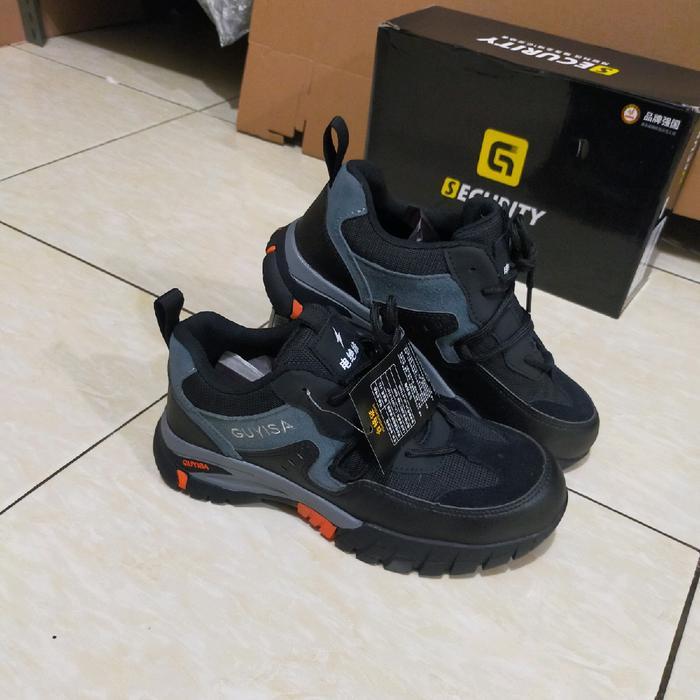 Sepatu Safety Sporty Guyisa 121 Ujung Besi Pria Wanita Shoes Santai Kerja